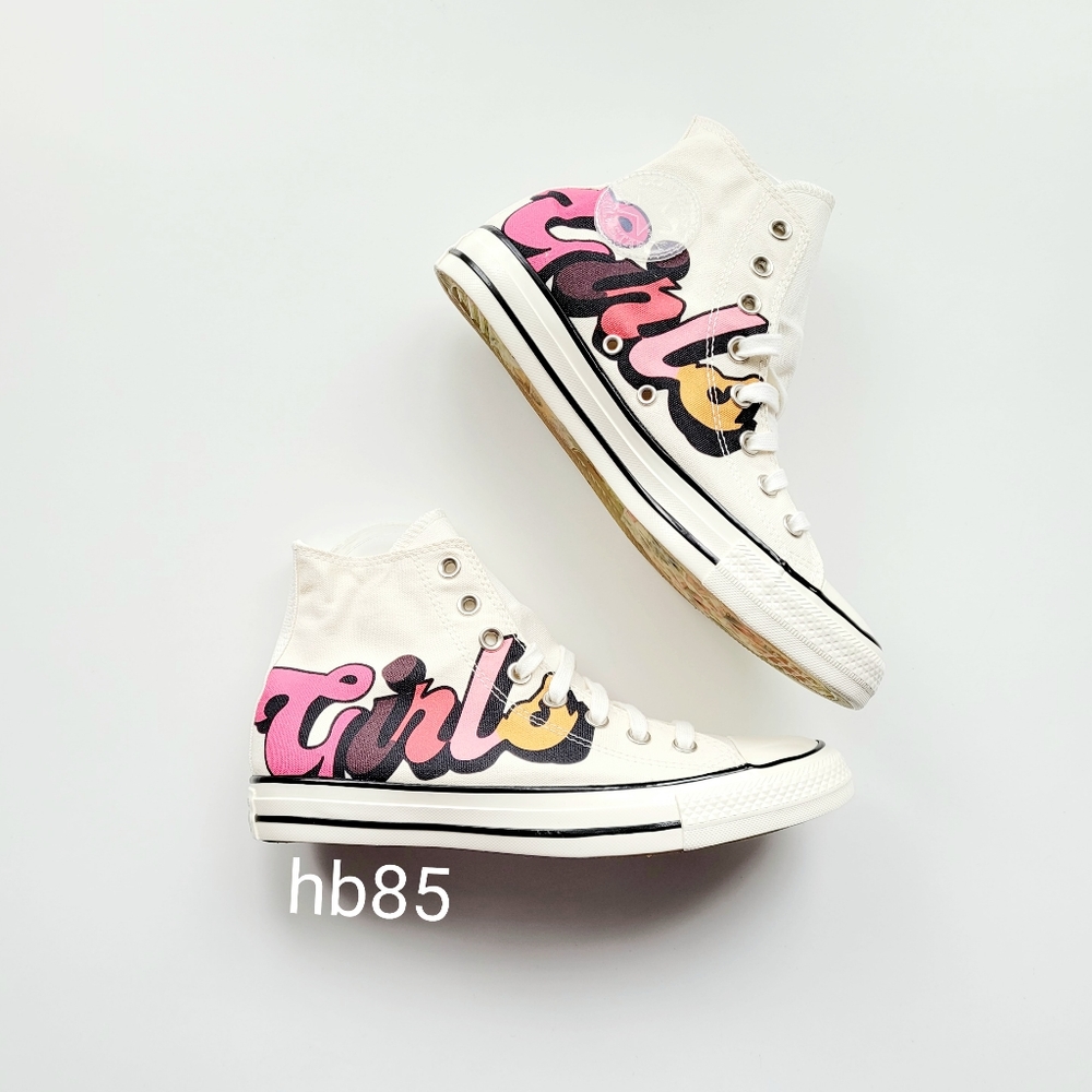 Converse CTAS HI Egret Multicolor Black "Girls Unite" Women's 6